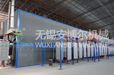 Interior door powder coating line