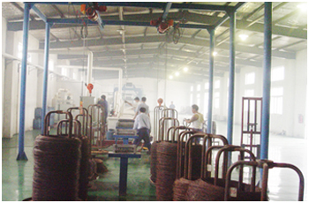 wire take-up of wire galvanizing line