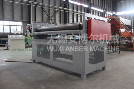 Expanded mesh leveling machine