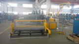 Automatic double spiral chain link rhombus-net machine