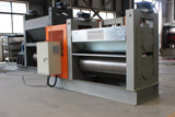 Expanded metal mesh flattening machine