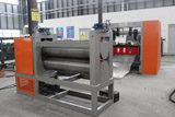 Expanded mesh flatten machine