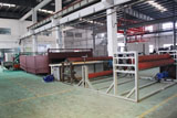 Continuous coating line for welded wire mesh