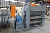 Expanded mesh flattening machine