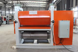 Expanded metal mesh flattening machine