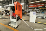 Angle protecting mesh machine