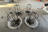 Reverse twist barbed wire machine