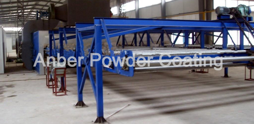 Steel pipe powder coating line