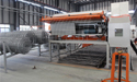 Mesh recoiling machine