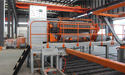 Mesh recoiling machine